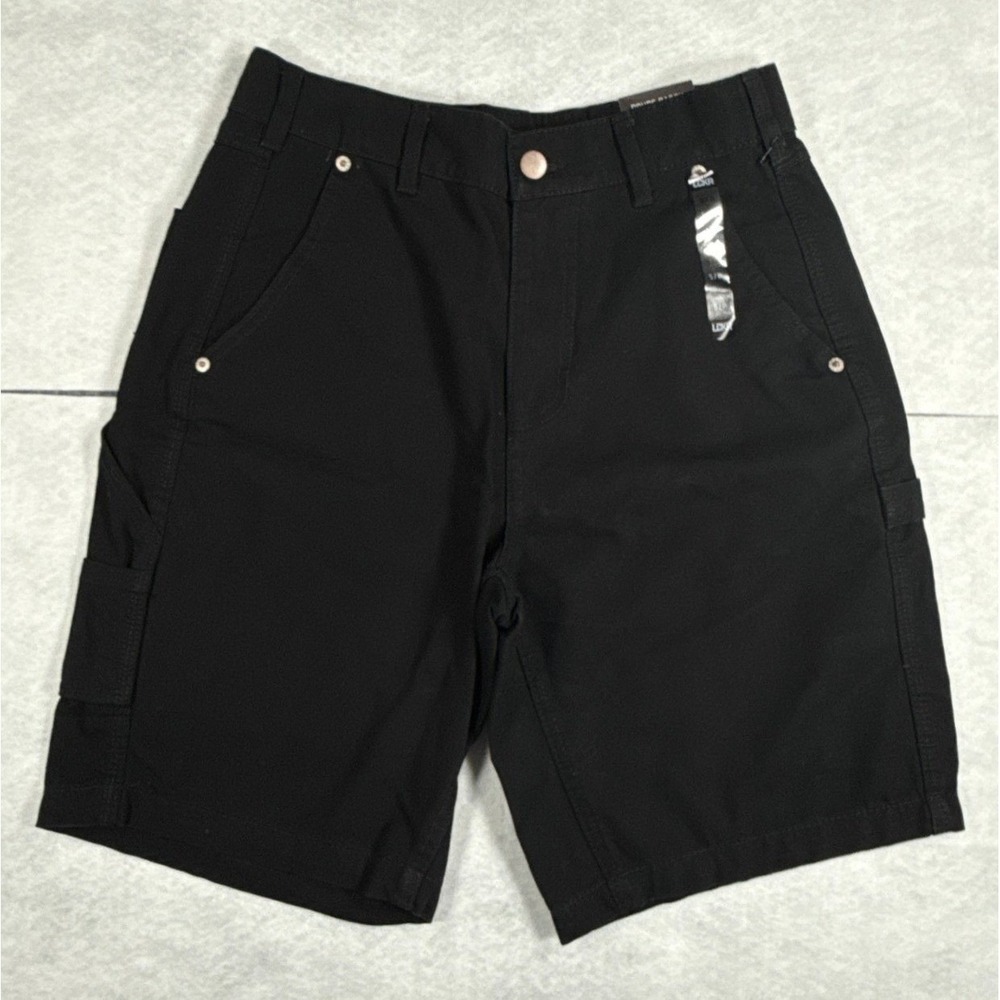 LCKR Lajoie Mens Small Black Utility Casual Stretch Cargo Shorts NWT